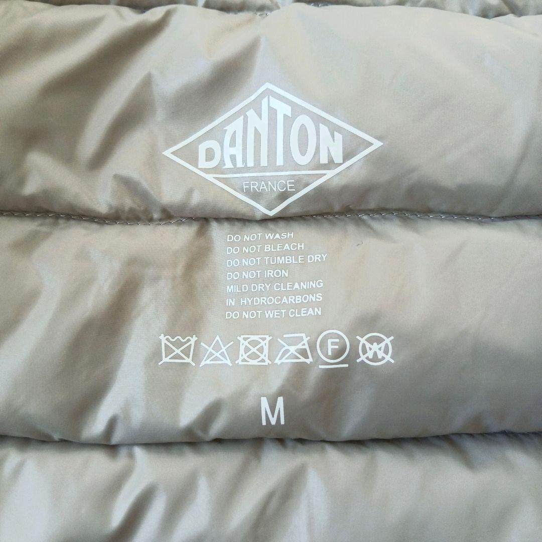 【未使用】DANTON クルーネック インナーダウンベスト オリーブ M