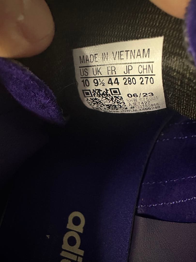 adidas originalsスニーカー バミューダ PURPLE 28cm