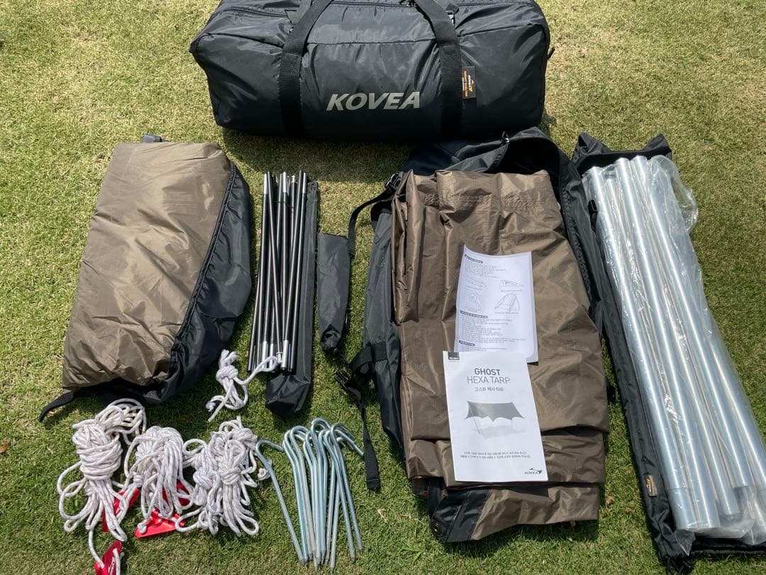 【使用回数1回】KOVEA フルセット　テント・タープ・ベスティブル　ベージュ