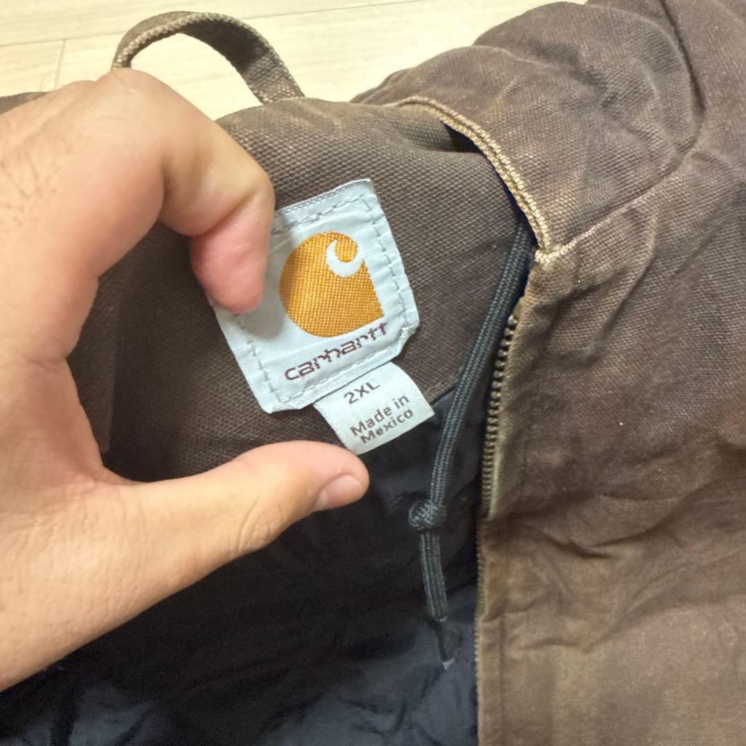 carhartt アクティブジャケット　 us規格　ブラウン　鬼フェード　古着
