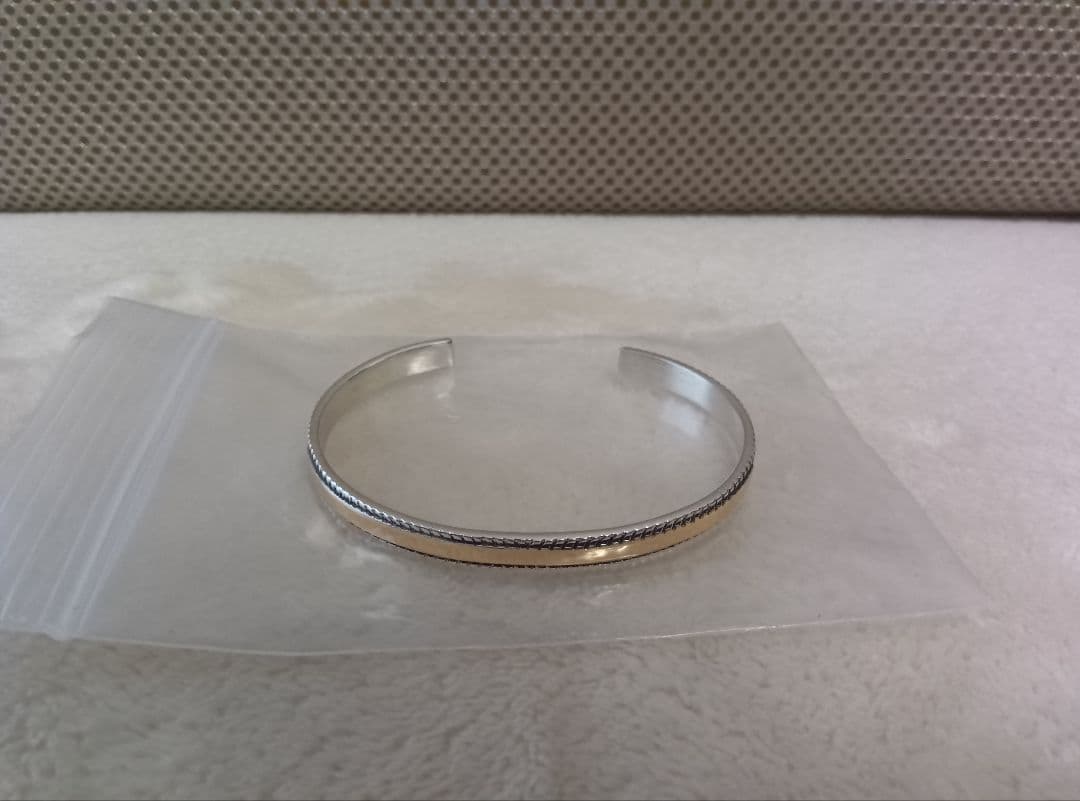 【新品・未使用】Bruce Morgan 14K チゼル プレーン バングル