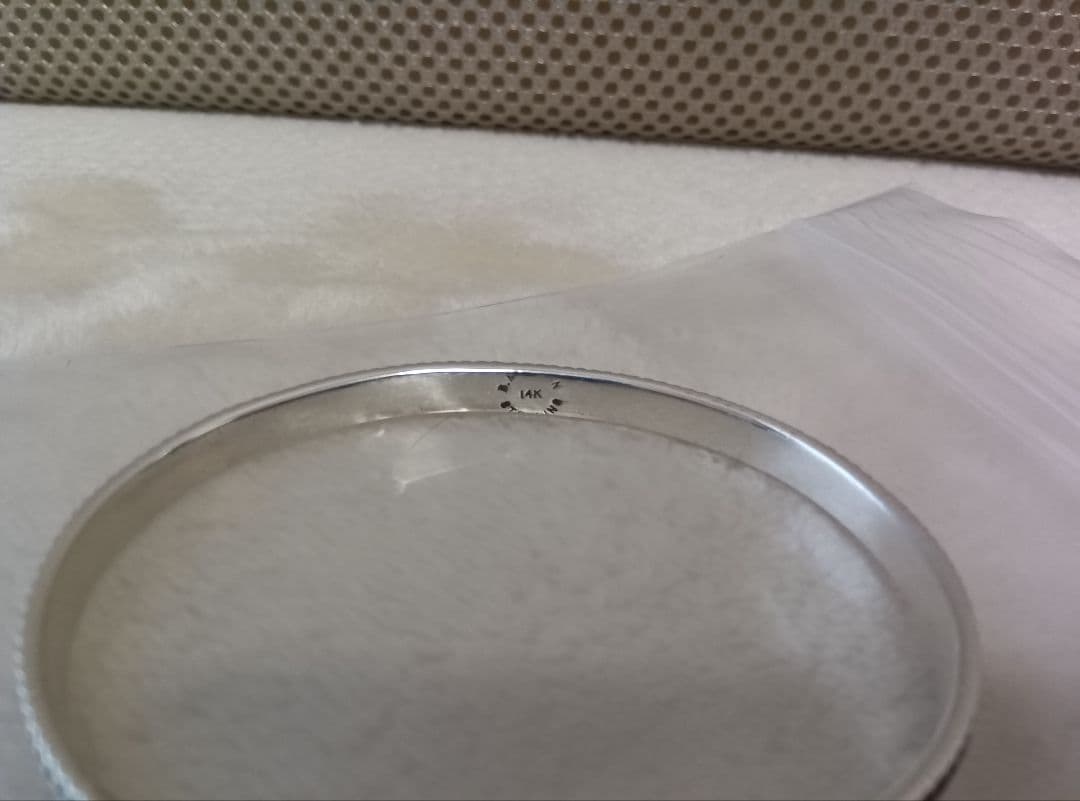 【新品・未使用】Bruce Morgan 14K チゼル プレーン バングル