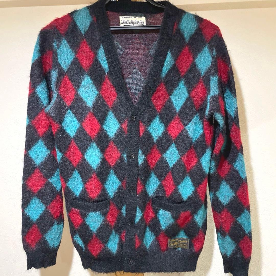 WACKO MARIA ワコマリア　モヘアカーディガン　ダイヤモンド柄