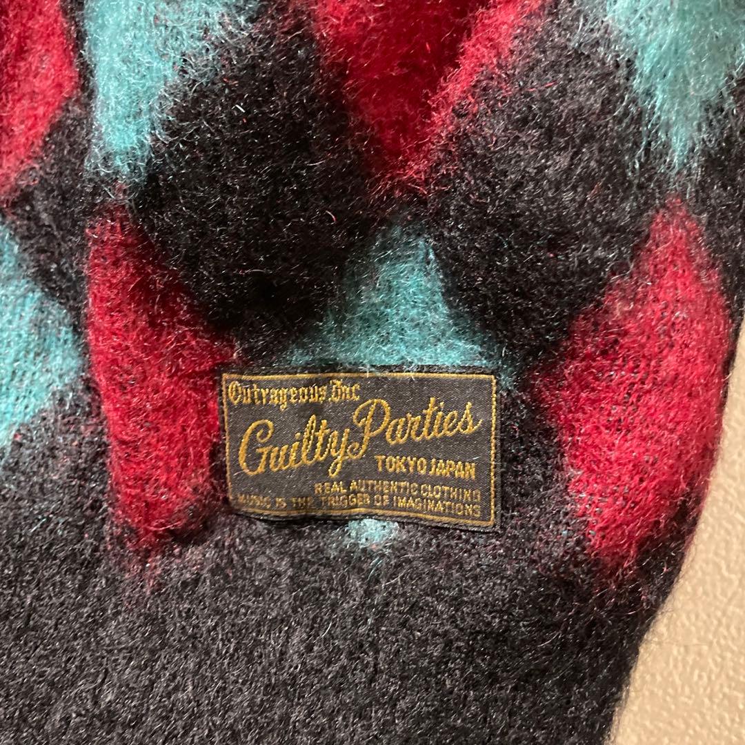 WACKO MARIA ワコマリア　モヘアカーディガン　ダイヤモンド柄