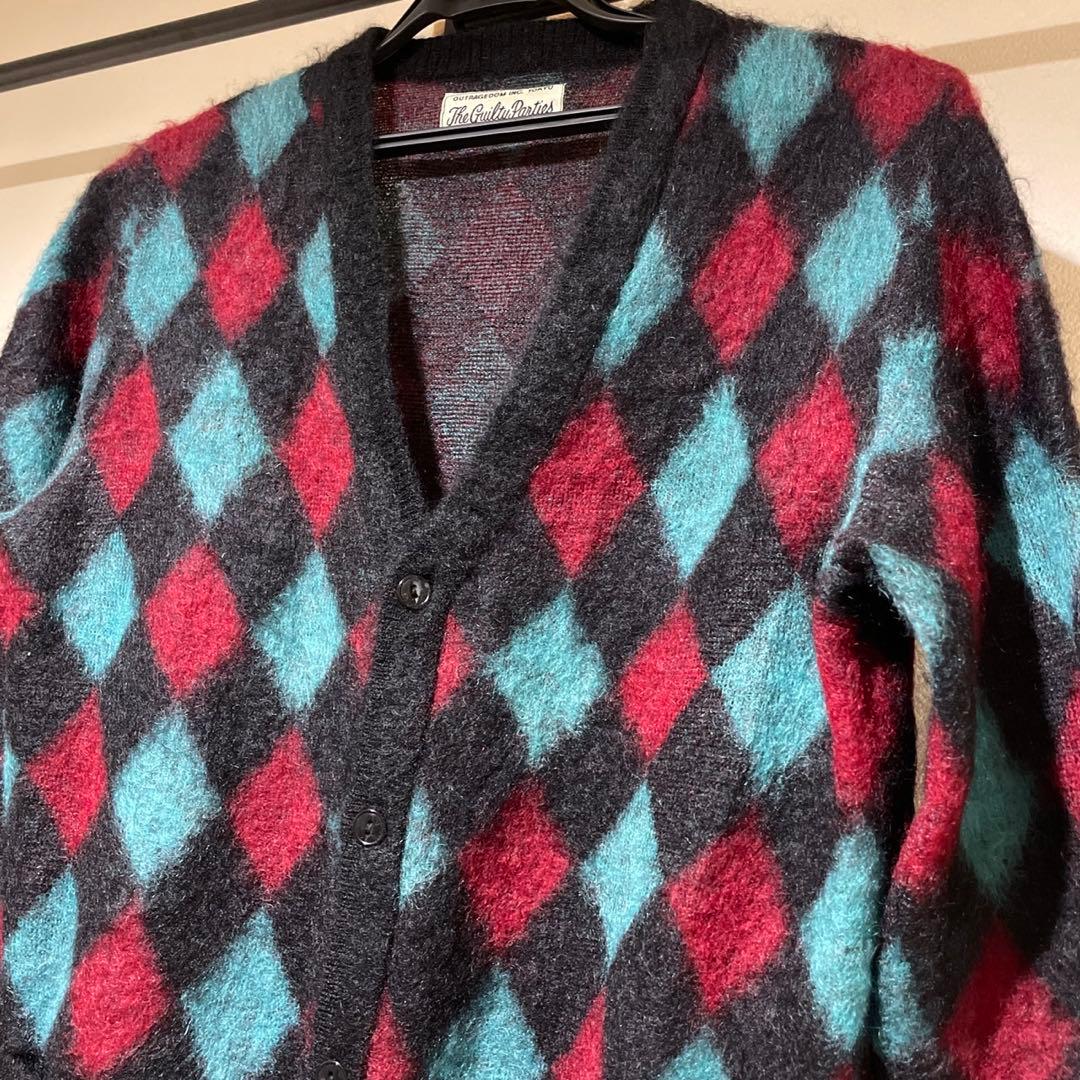 WACKO MARIA ワコマリア　モヘアカーディガン　ダイヤモンド柄