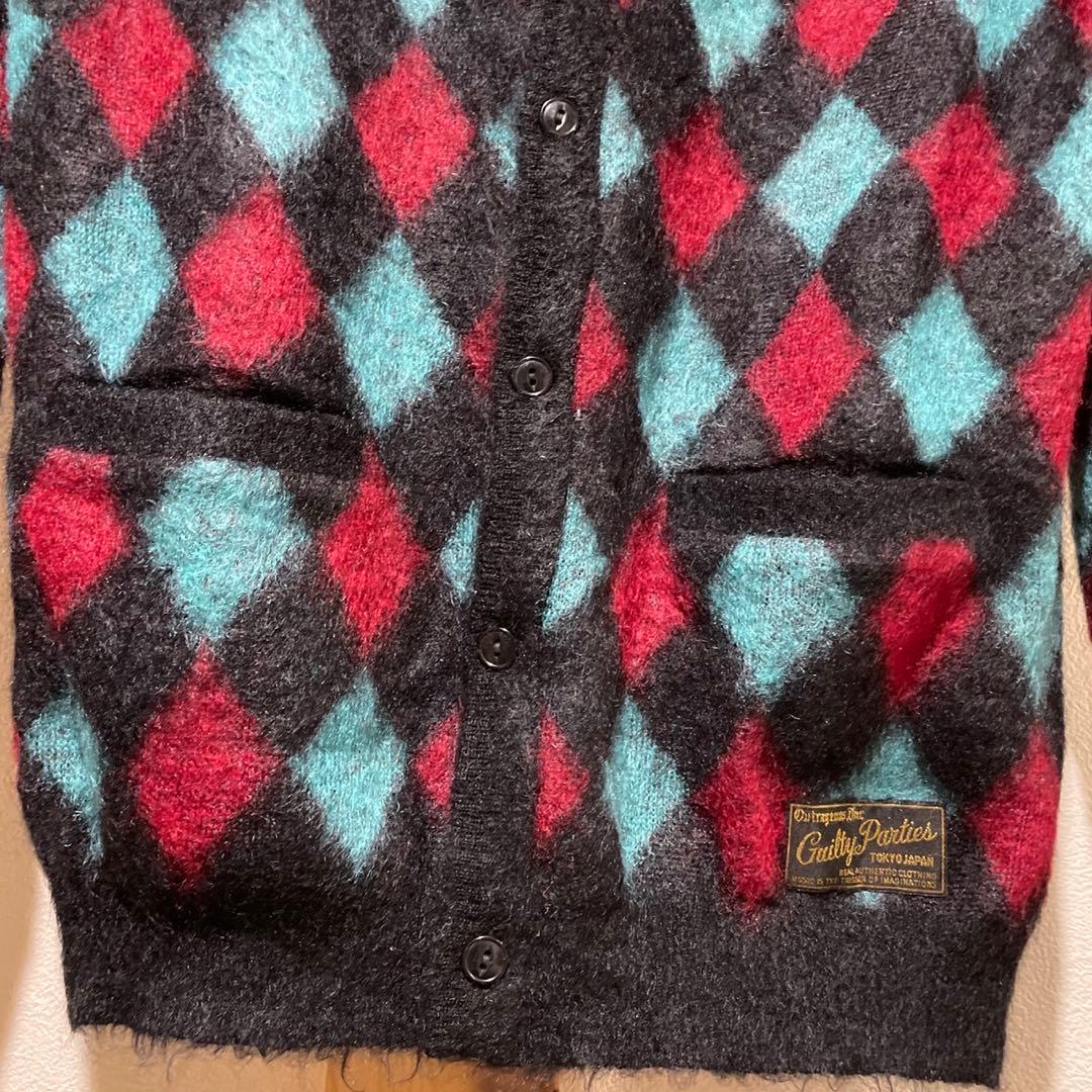 WACKO MARIA ワコマリア　モヘアカーディガン　ダイヤモンド柄