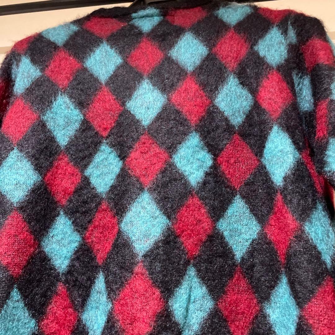 WACKO MARIA ワコマリア　モヘアカーディガン　ダイヤモンド柄