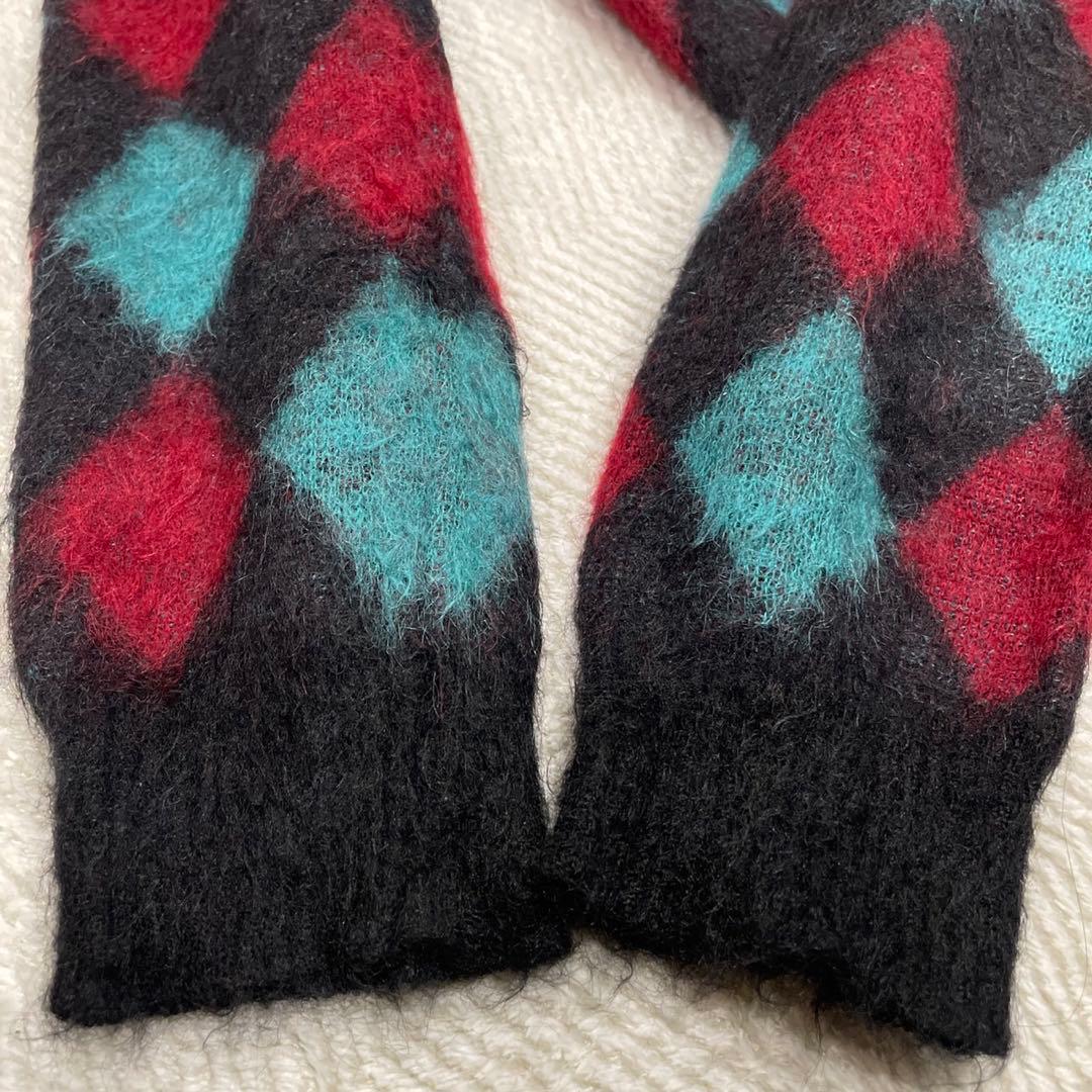 WACKO MARIA ワコマリア　モヘアカーディガン　ダイヤモンド柄