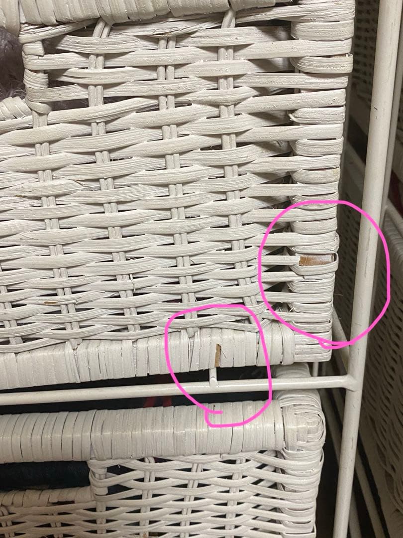 希少♦️ホワイトラタン♦️チェスト ６杯♦️ホワイトシャビー♦️送料込