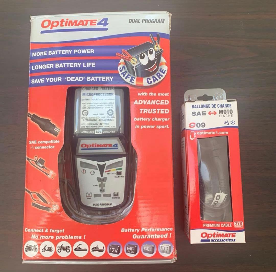 オプティメイト4 充電器　 SAE#9 DINケーブルセット