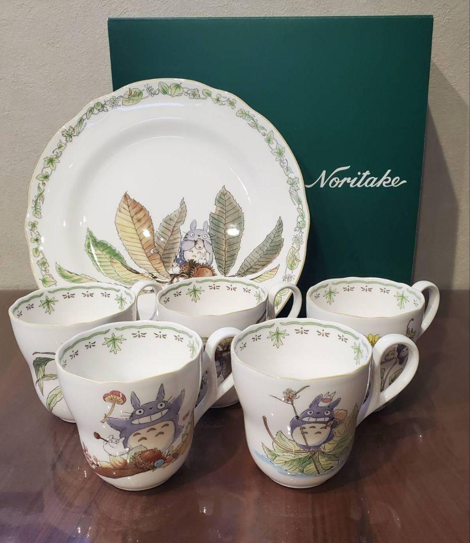 【新品・未使用】ノリタケ Noritake トトロ マグカップ 5個 大皿セット