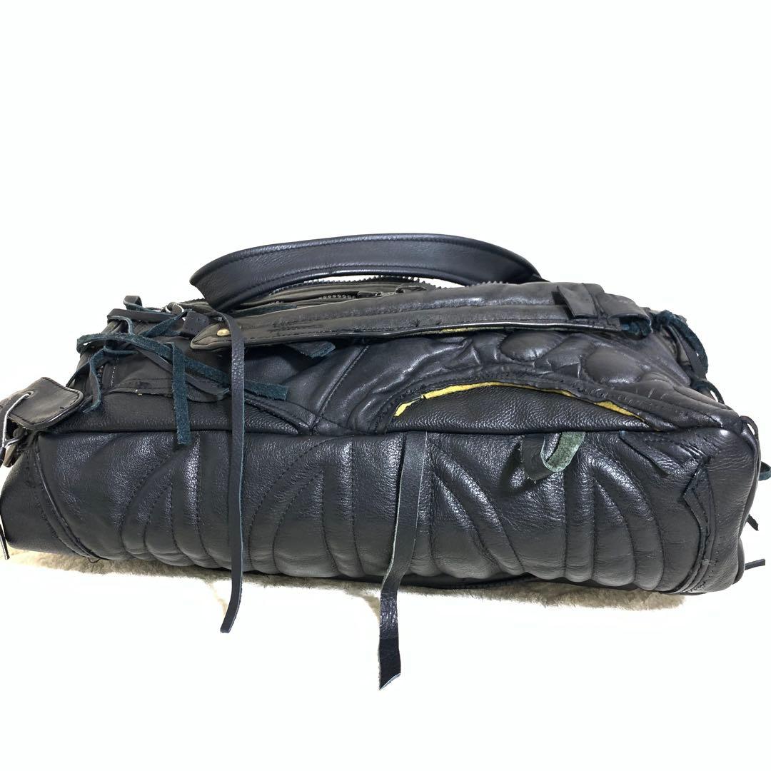 希少 VINTI ANDREWS トートバッグ　レザー 再構築 フリンジ y2k