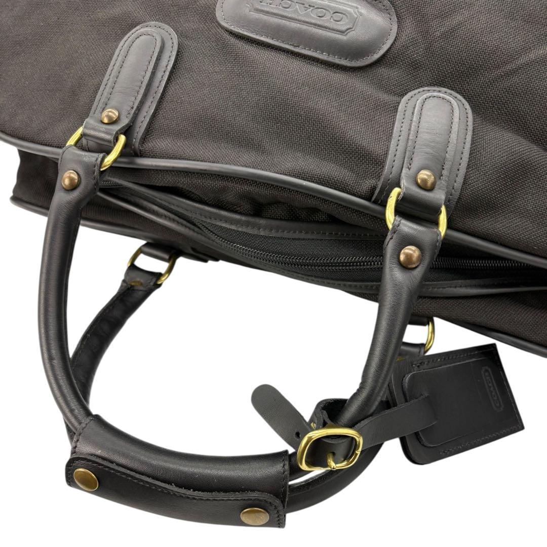 【美品】希少 COACH コーチ ボストンバッグ 2WAY ブラック 黒429