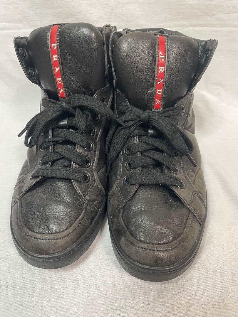 2D106 PRADA スポーツ ハイカット スニーカー ６(26.0cm相当)