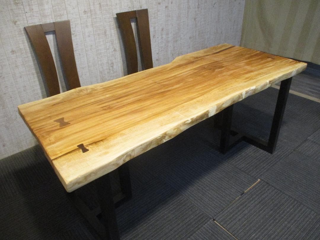 ＃1625■　栃　トチ　テーブル　ローテーブル　ダイニング　座卓　一枚板　天板