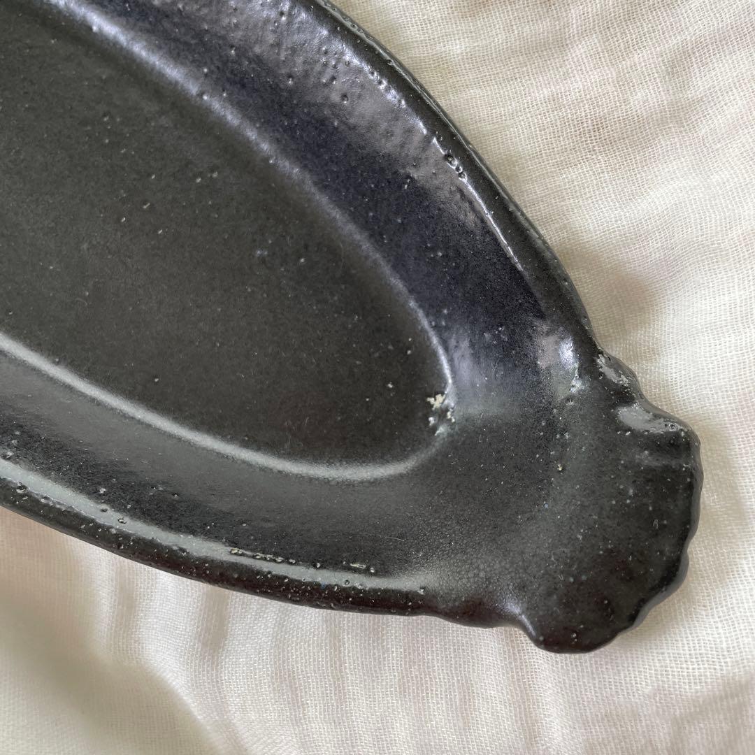 長峰菜穂子さん　耐熱皿　黒　ブラック　楕円　オーブン