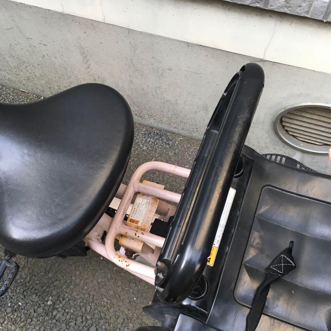 ピンク 電動アシスト自転車 チャイルドシート2つ付き ヤマハ