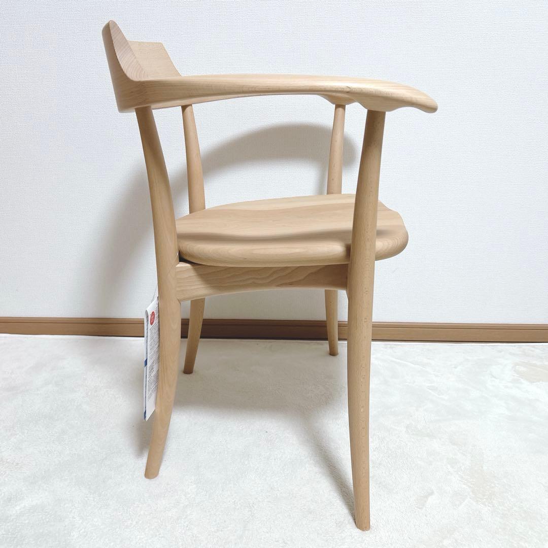【新品】 飛騨産業　クレセント　アームチェア　ビーチ　保証書付　2025年購入