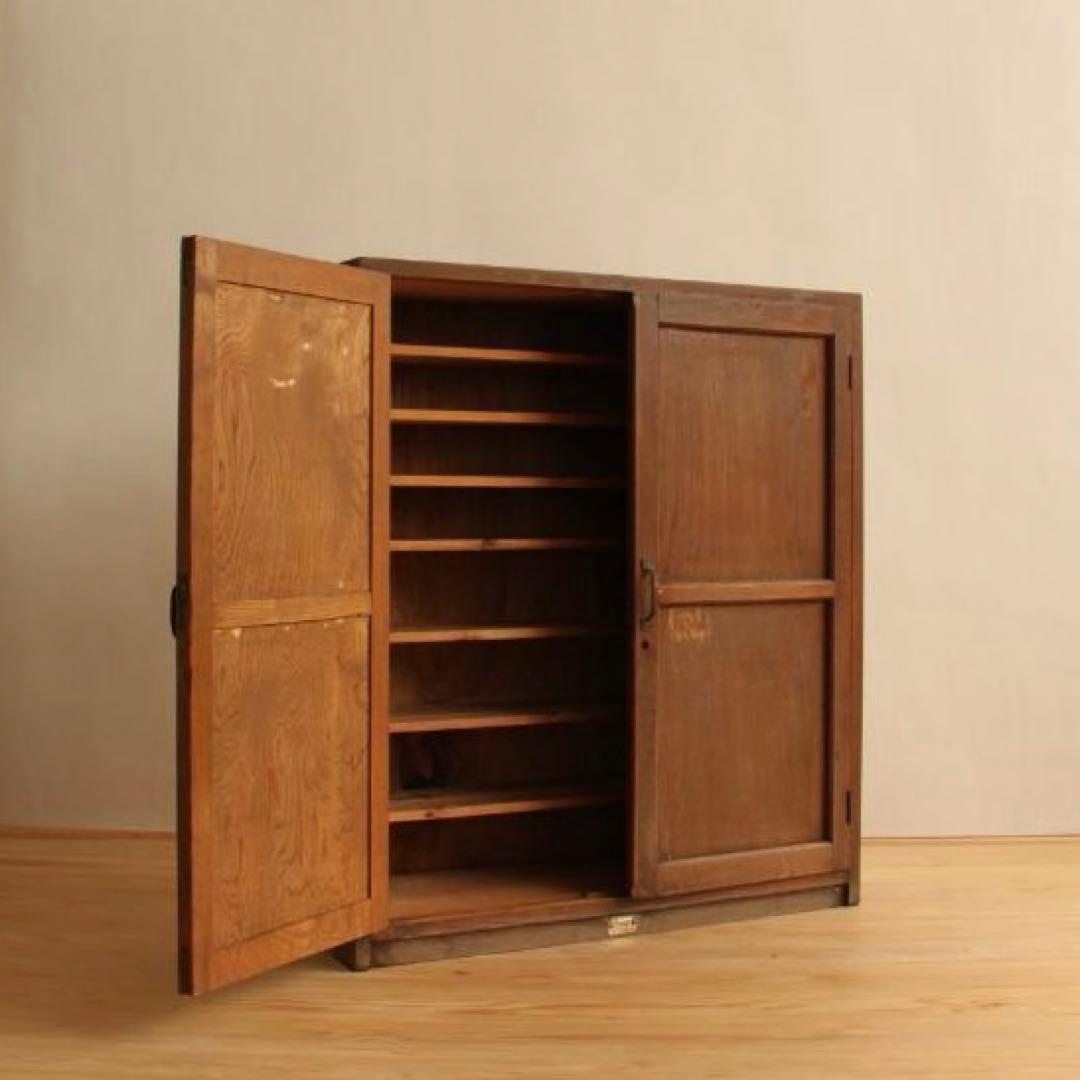 棚　キャビネット　木製　7段　高さ97.5㎝　アンティーク　古道具　古家具