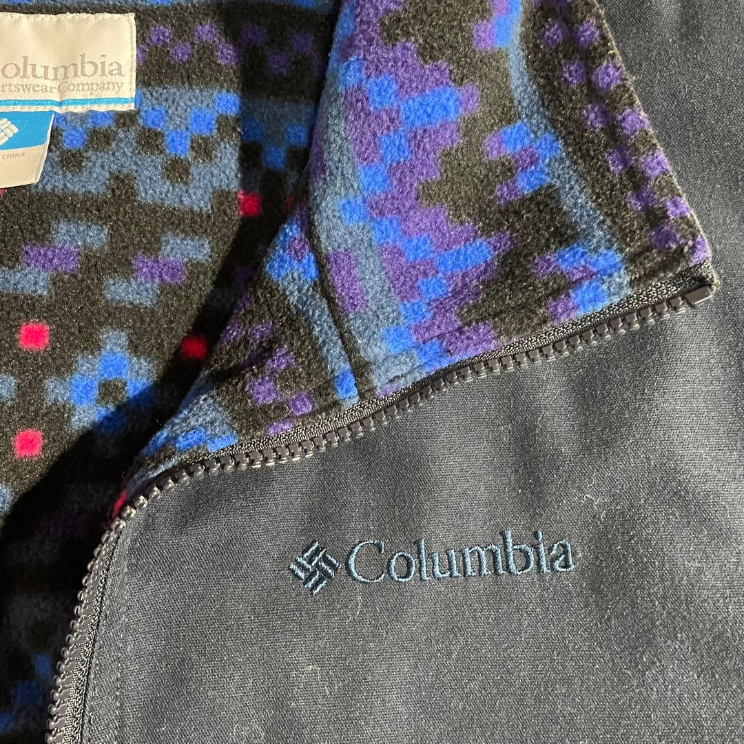 【ポール】Columbiaダック地調ジャケット裏フリース M ネイビー