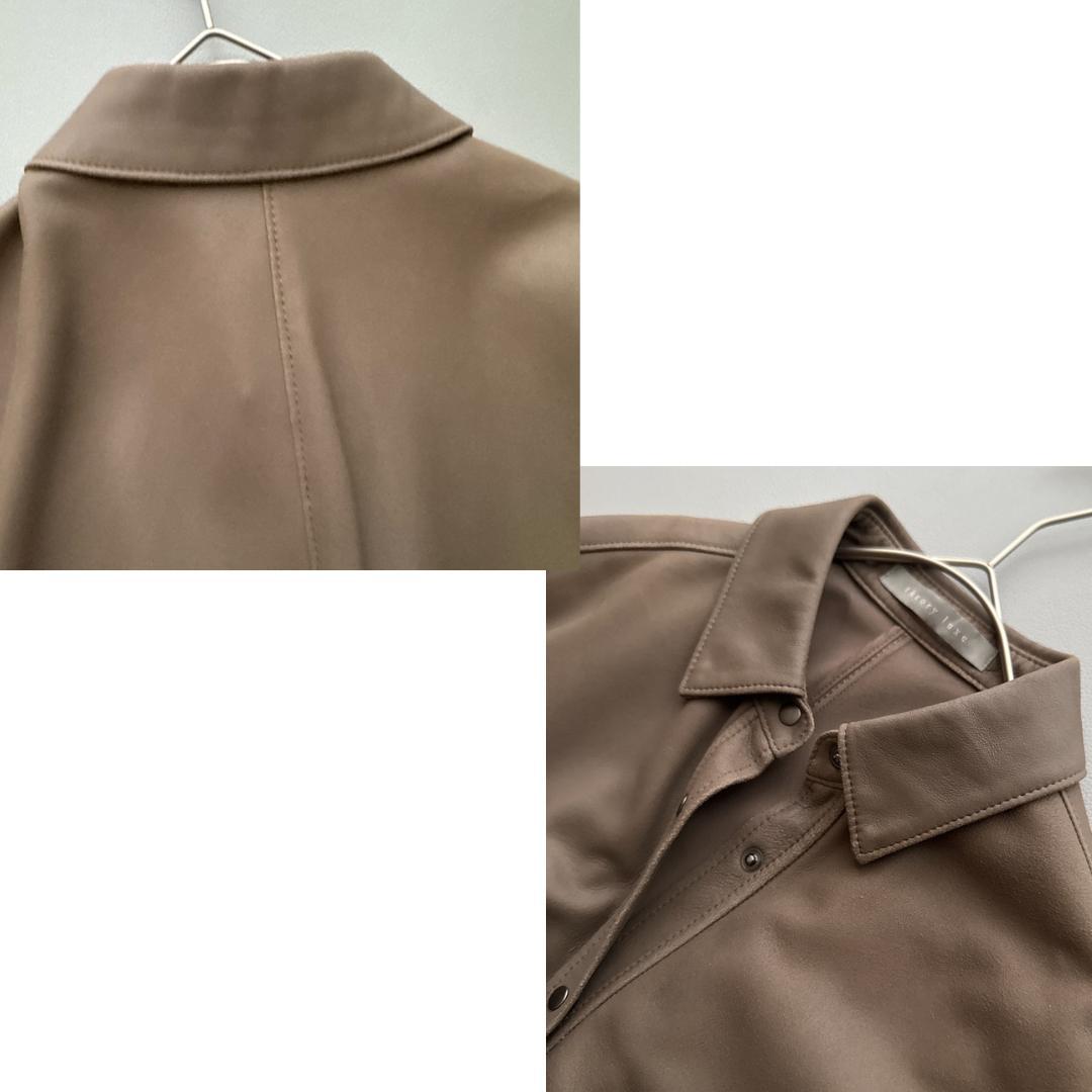 セオリーリュクス　ELBEY LIGHT LEATHERライトレザーシャツ　美品