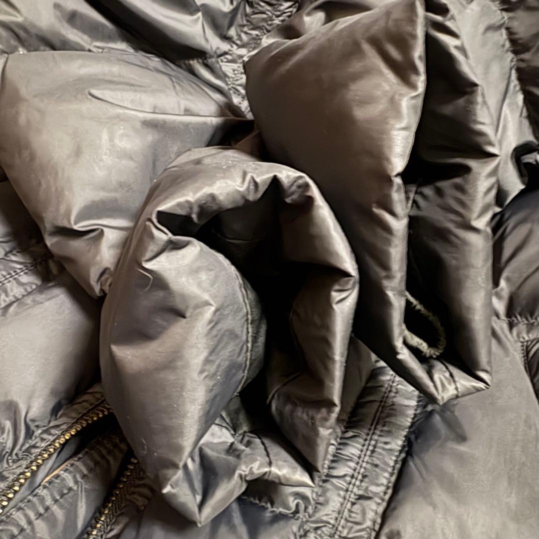 バーバリー　ダウンジャケット コート フード　ベルト付き　黒 M