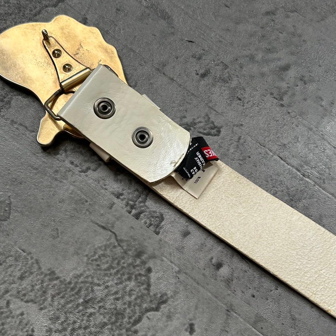 希少DISEL 本革 イタリア製 vintage GUITAR belt ベルト