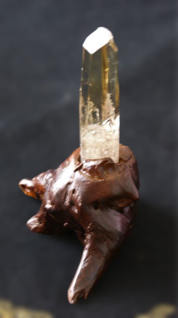 天然石シトリンポイント置物