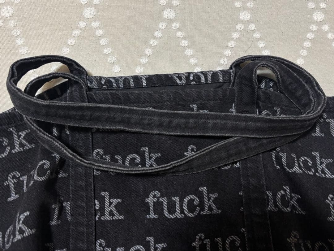 希少 Supreme 2013 FUCK デニム トート ブラック Boxロゴ