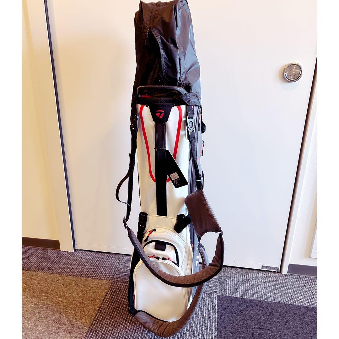 ［新品］TaylorMade キャディバッグ グレー/ホワイト/レッド