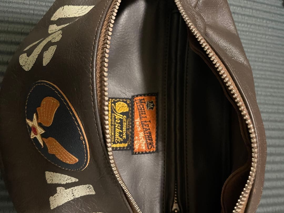 トイズマッコイ　USAF レザー　ウエストポーチ　ボディバッグ　世田谷ベース