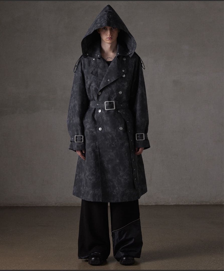 ジャケット・アウター GRANCY Patterned Long Trench Coat