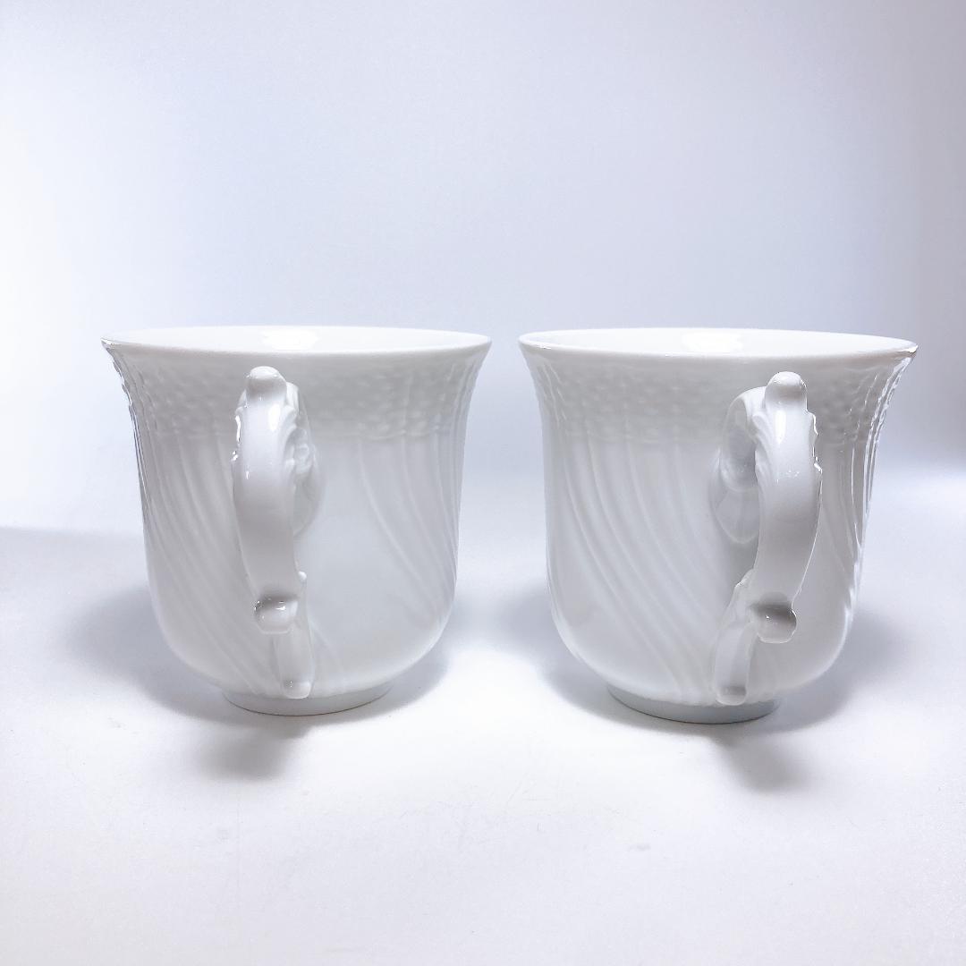 ジノリ ベッキオホワイト ランチセット 蓋付マグ・プレート計4点　|3650|