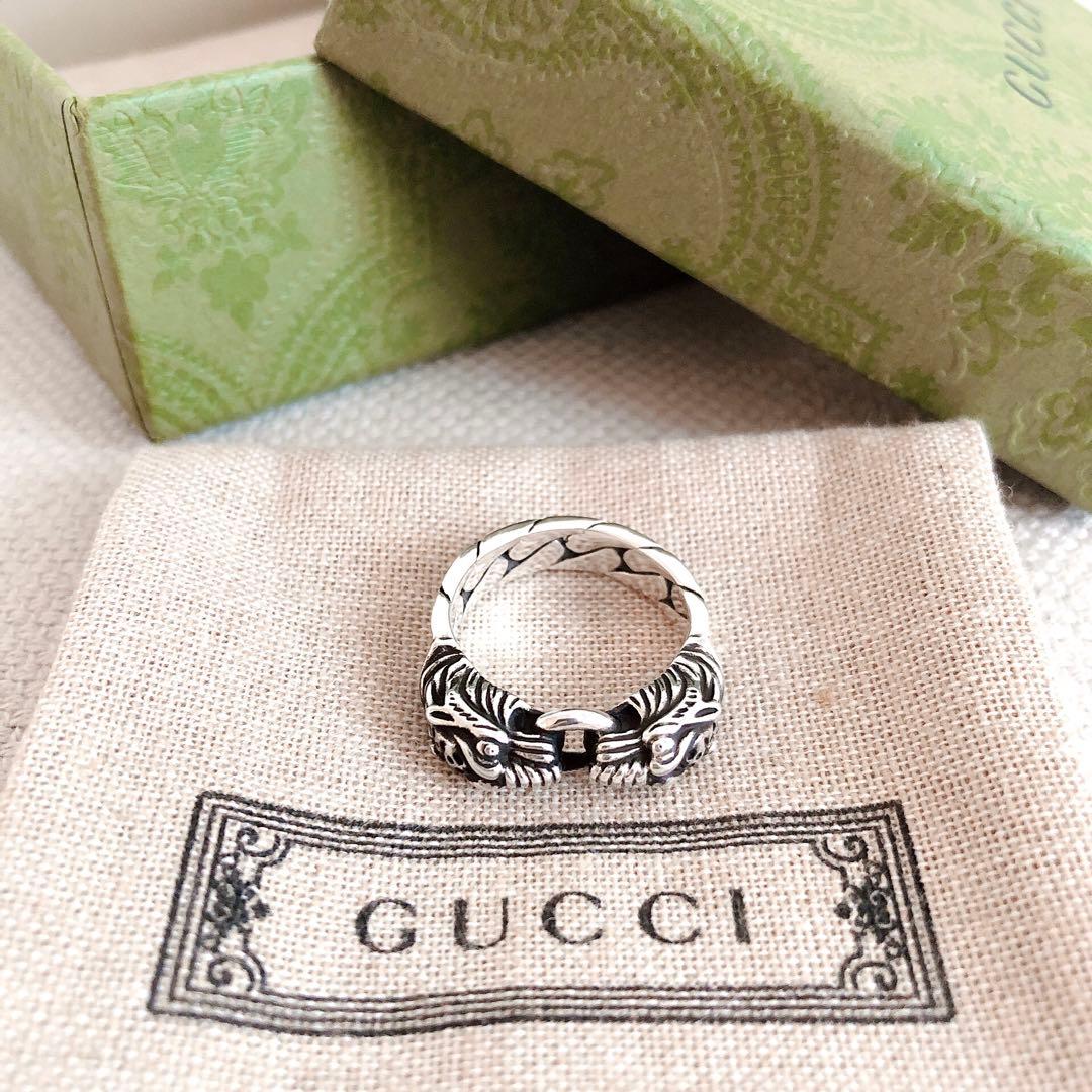 新品未使用☆GUCCI タイガーキャットヘッド シルバー925 リング15