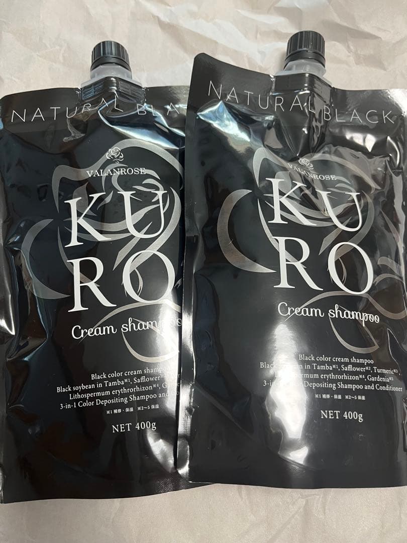 KURO Cream Shampoo ナチュラルブラック 400g 2個セット