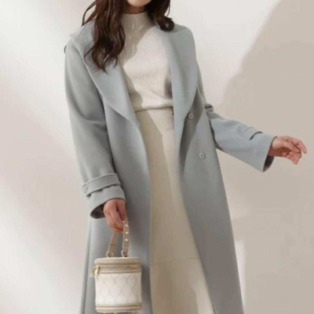 プロポーションボディドレッシング　ウールガウンコート　ダスティグリーン　PS