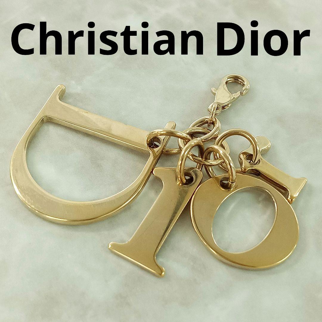 AMK13 クリスチャンディオール 極美品 Diorロゴ バッグチャーム