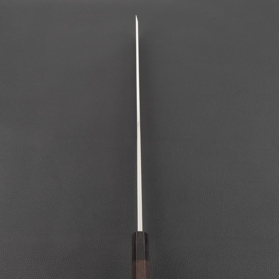 11186先丸包丁 尺二 刺身包丁 鏡面仕上げ 刃は究極の切れ味黒檀黒水牛八角柄