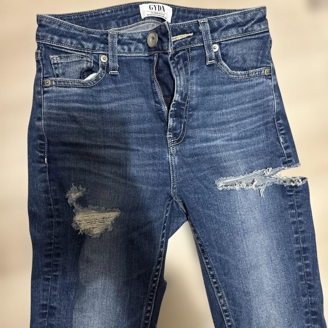 GYDA サイドリッパースキニーデニム M ダークブルー