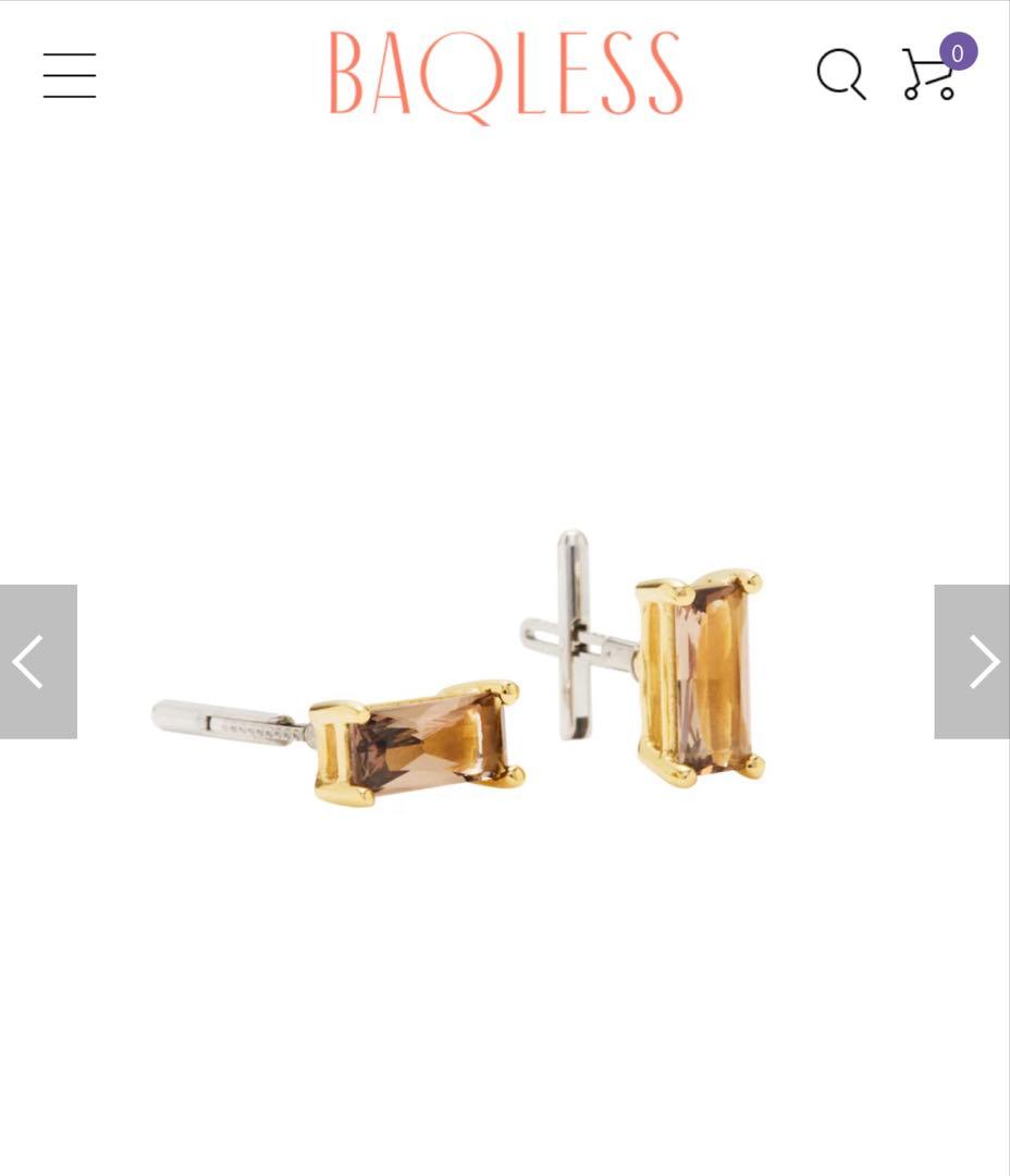 BAQLESS ピアス クオーツスモーキー