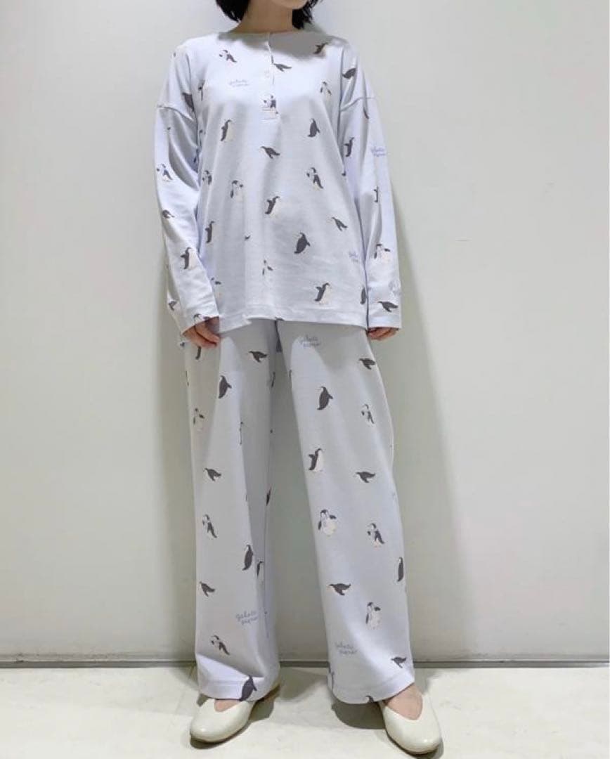'♡新品タグ付き ジェラートピケ ペンギン柄ロンT&ロングパンツ 上下セット♡'