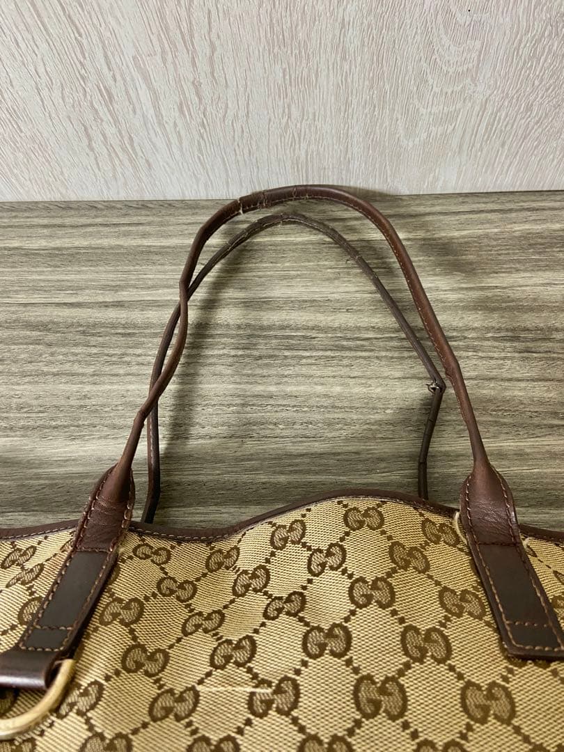 GUCCI トートバッグ GG柄　キャンバス　インターロッキング　シェリー