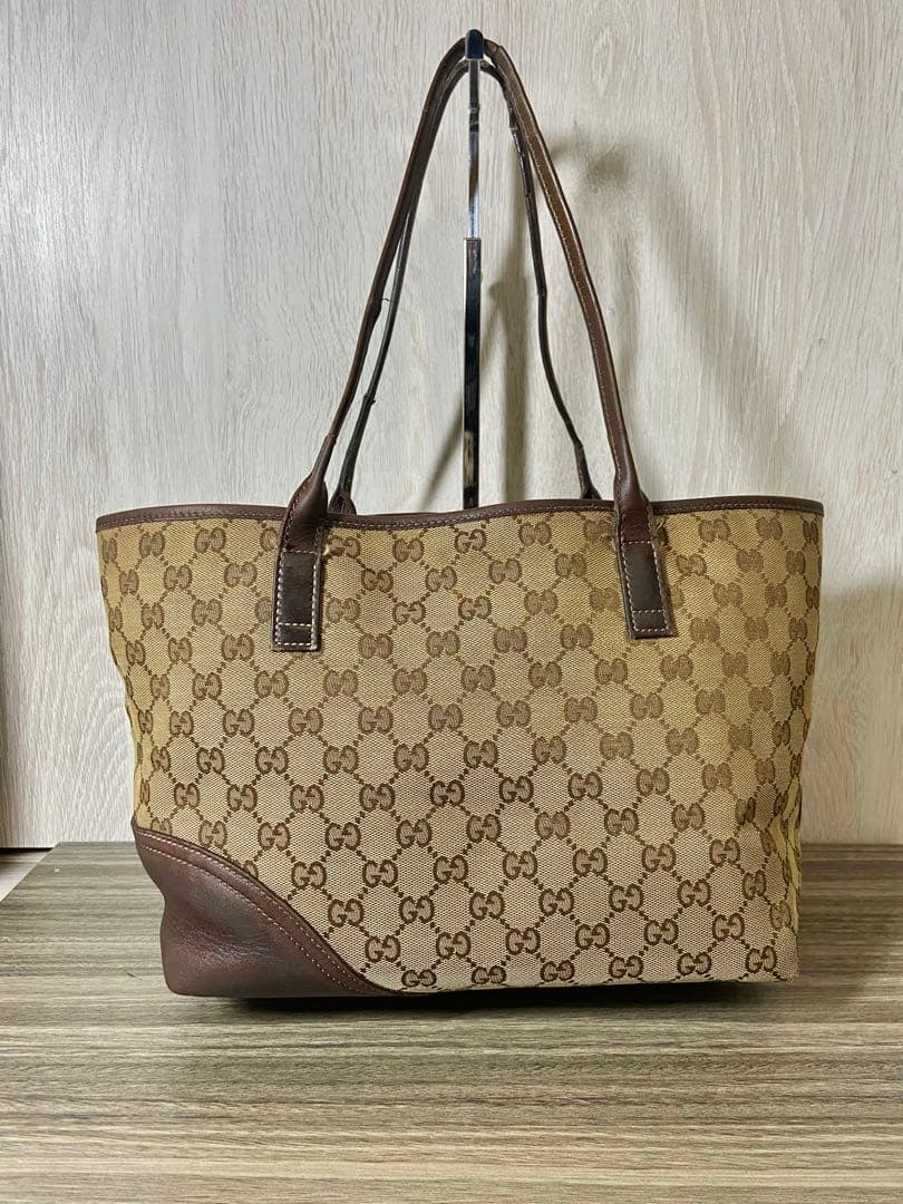 GUCCI トートバッグ GG柄　キャンバス　インターロッキング　シェリー