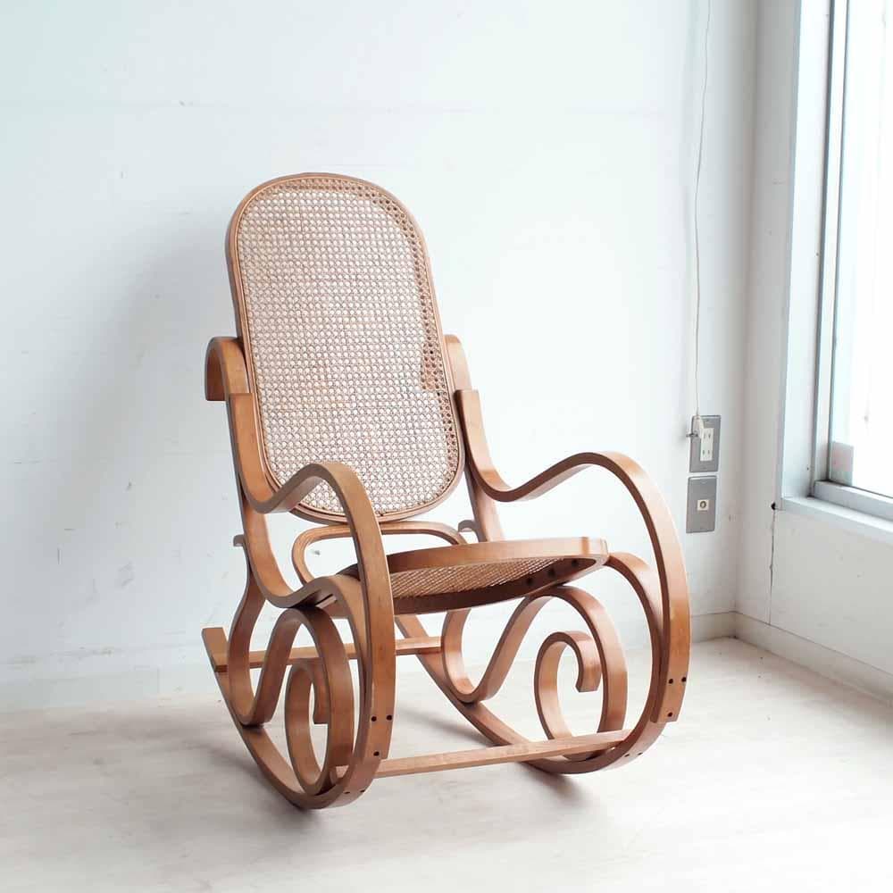 ビンテージ ベントウッド ロッキングチェア ラタン張り ZR24137