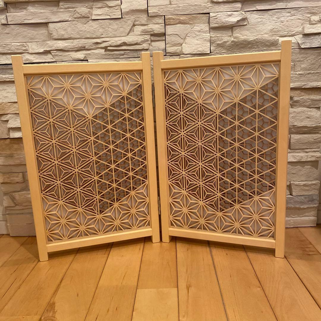 ⑧組子細工　衝立　パーテーション　伝統工芸品