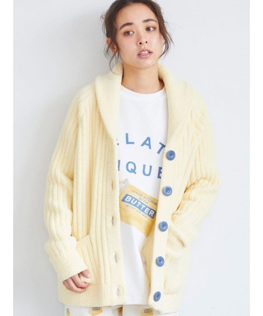 GELATO PIQUE スフレBUTTERショールカーディガン　ジェラートピケ