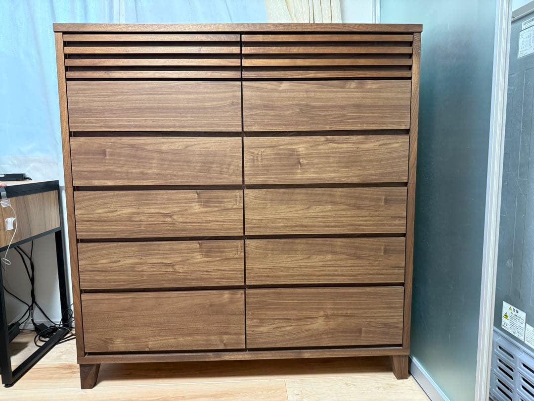 ウォールナット 6段チェスト