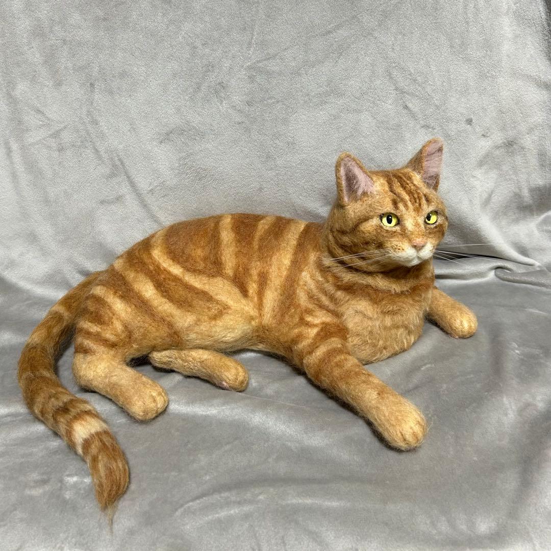 羊毛フェルト猫