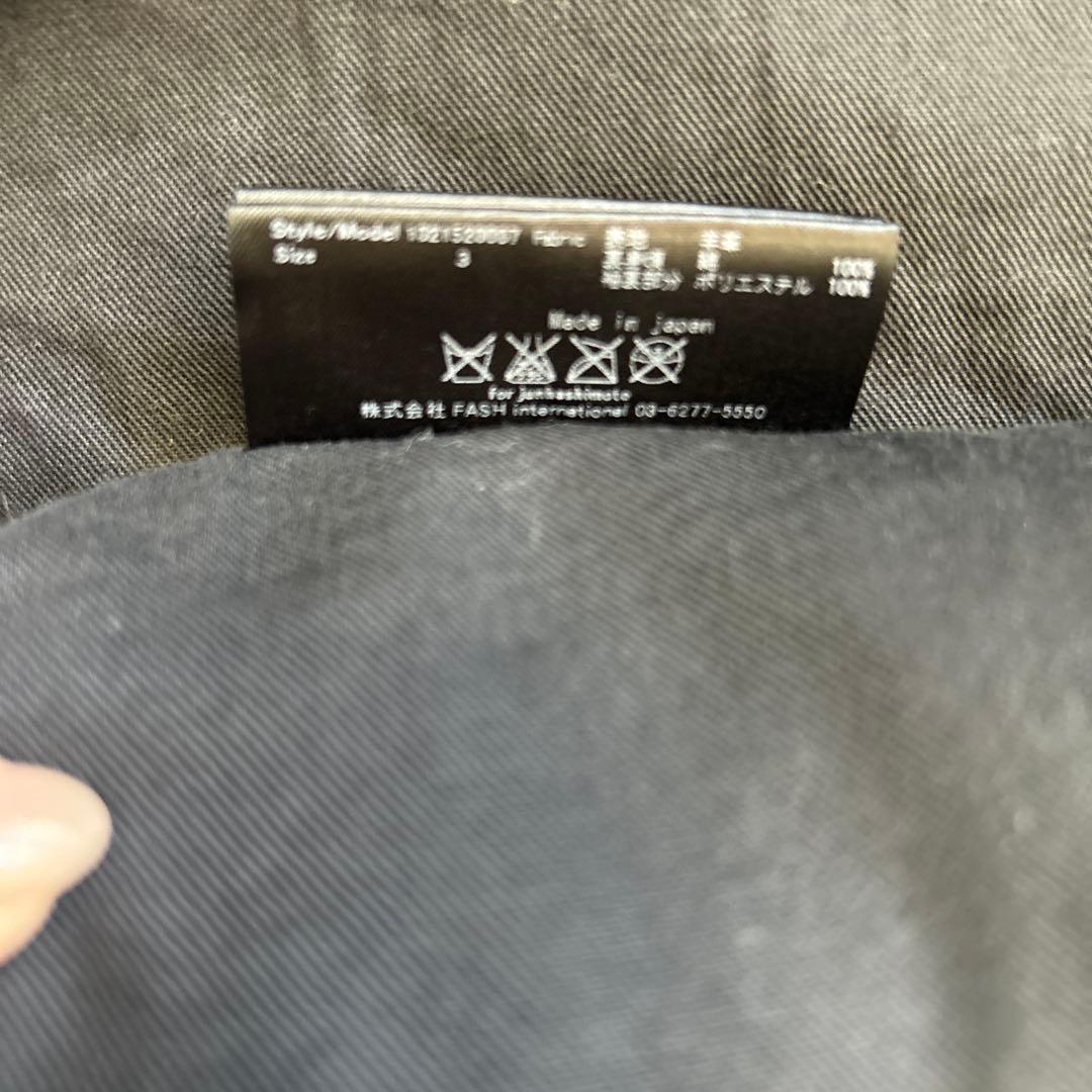 junhashimoto ブラックレザーライダースジャケット　サイズ3