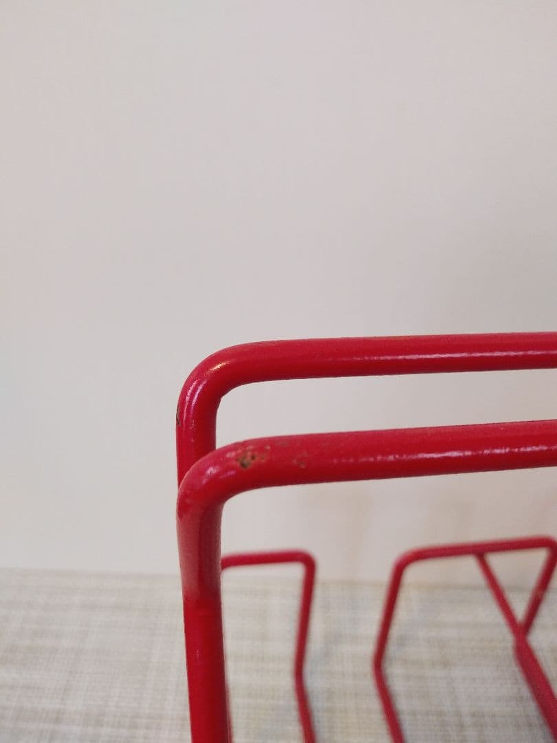 最終価格！ グラスキャディー　ワイヤーラック　赤色